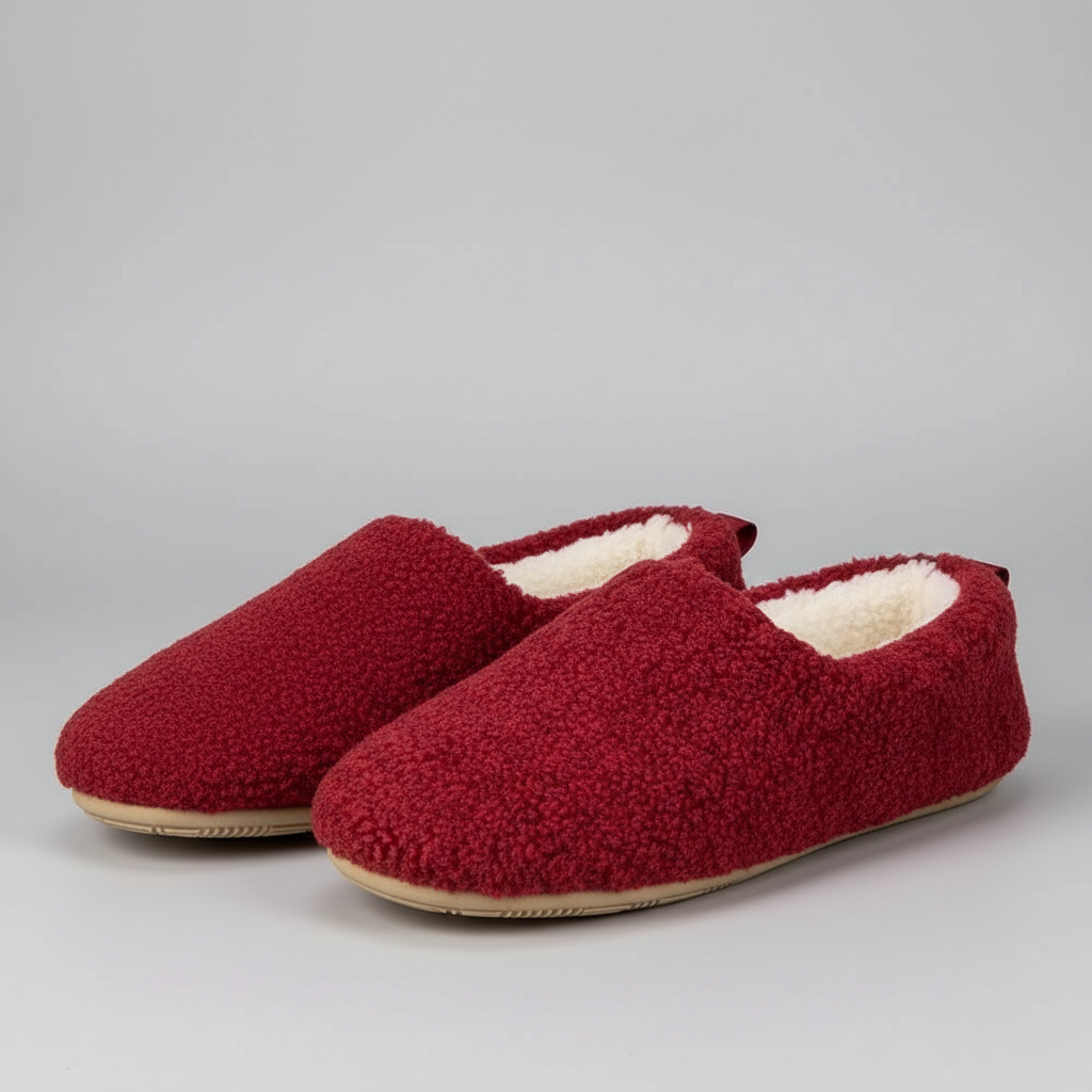 Cushioned Polar Fleece Indoor Loafer Slippers — view 7