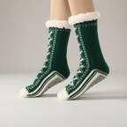 Winter Knit Sherpa Non Slip Slipper Socks — view 2