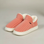 Ribbed Plush Indoor Slip On Slippers — view 2