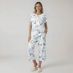 Capri Style Pajama Set With Floral Design — view 8