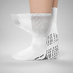 Extra Wide Stretch Non Slip Crew Socks — view 3