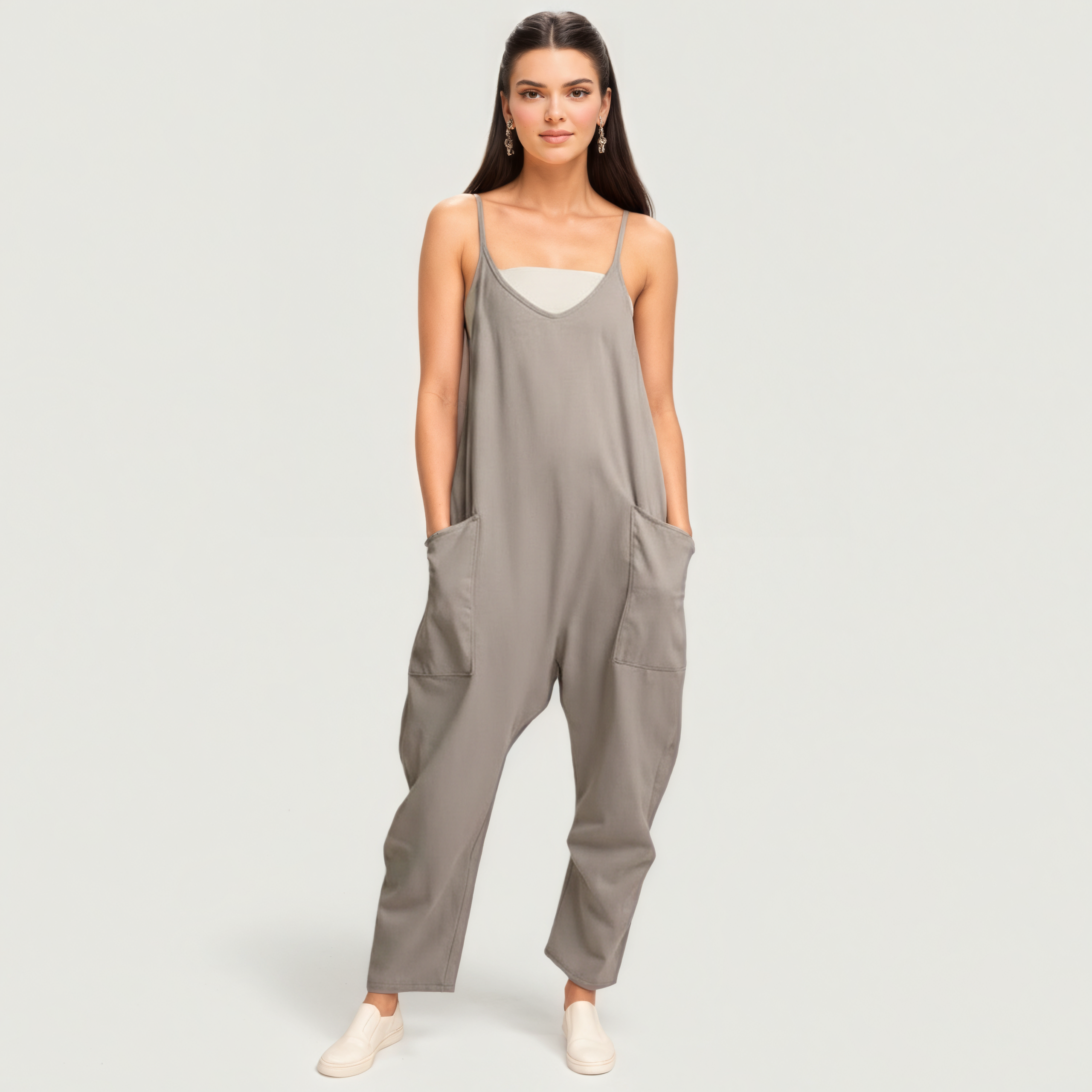 Casual Loose Fit Pocket Jumpsuit — view 6