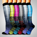 6 Pairs Of Flower Pattern Copper Compression Support Socks — view 7