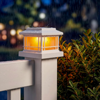 Solar Post Cap Lights Outdoor – Universal Fit for 4x4, 5x5, 6x6 Wood & Vinyl Posts – Waterproof LED Deck, Fence & Garden