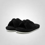 Corduroy Bow Crossband Slip On Slippers — view 9