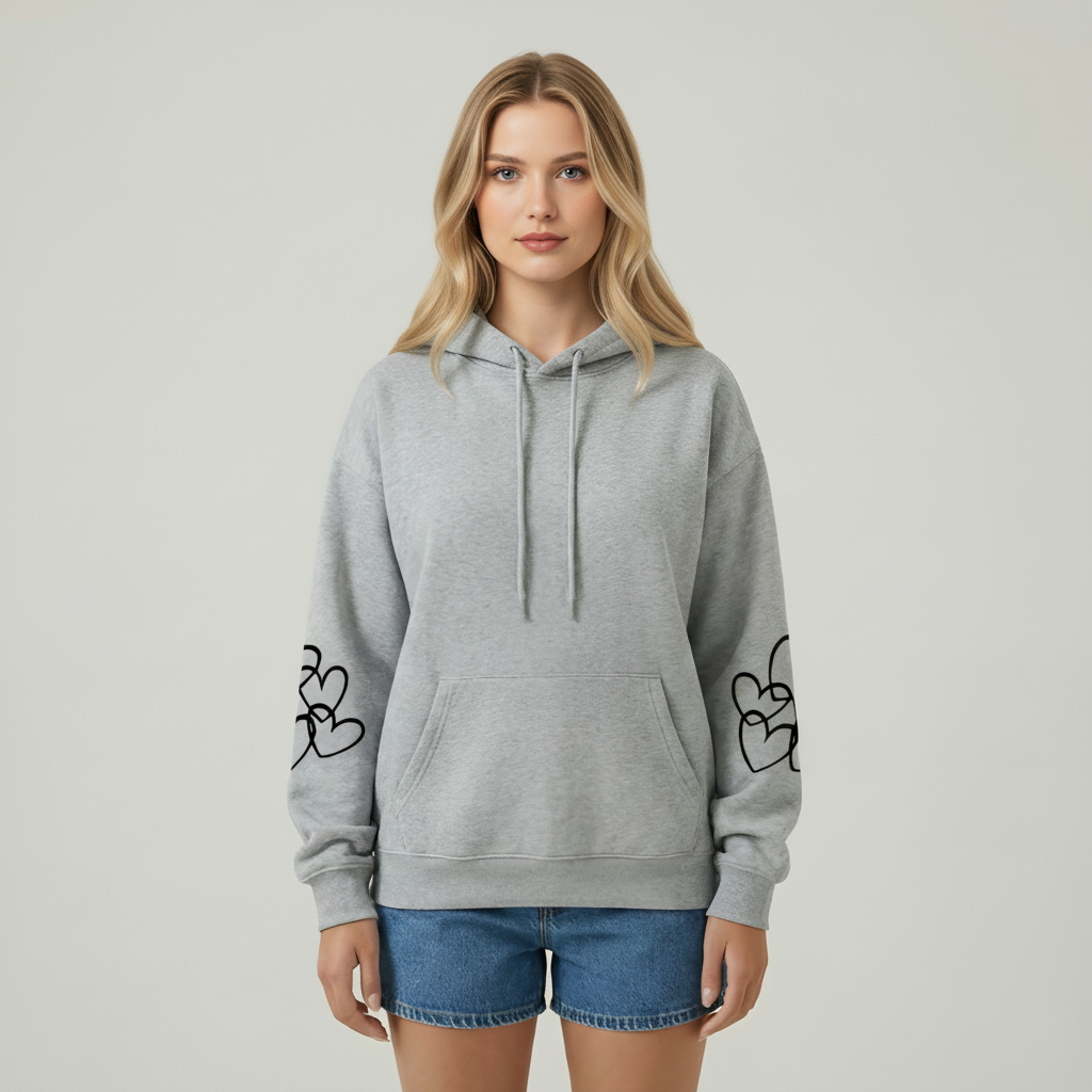 Oversized Highland Cow Printed Hoodie For Women — view 4