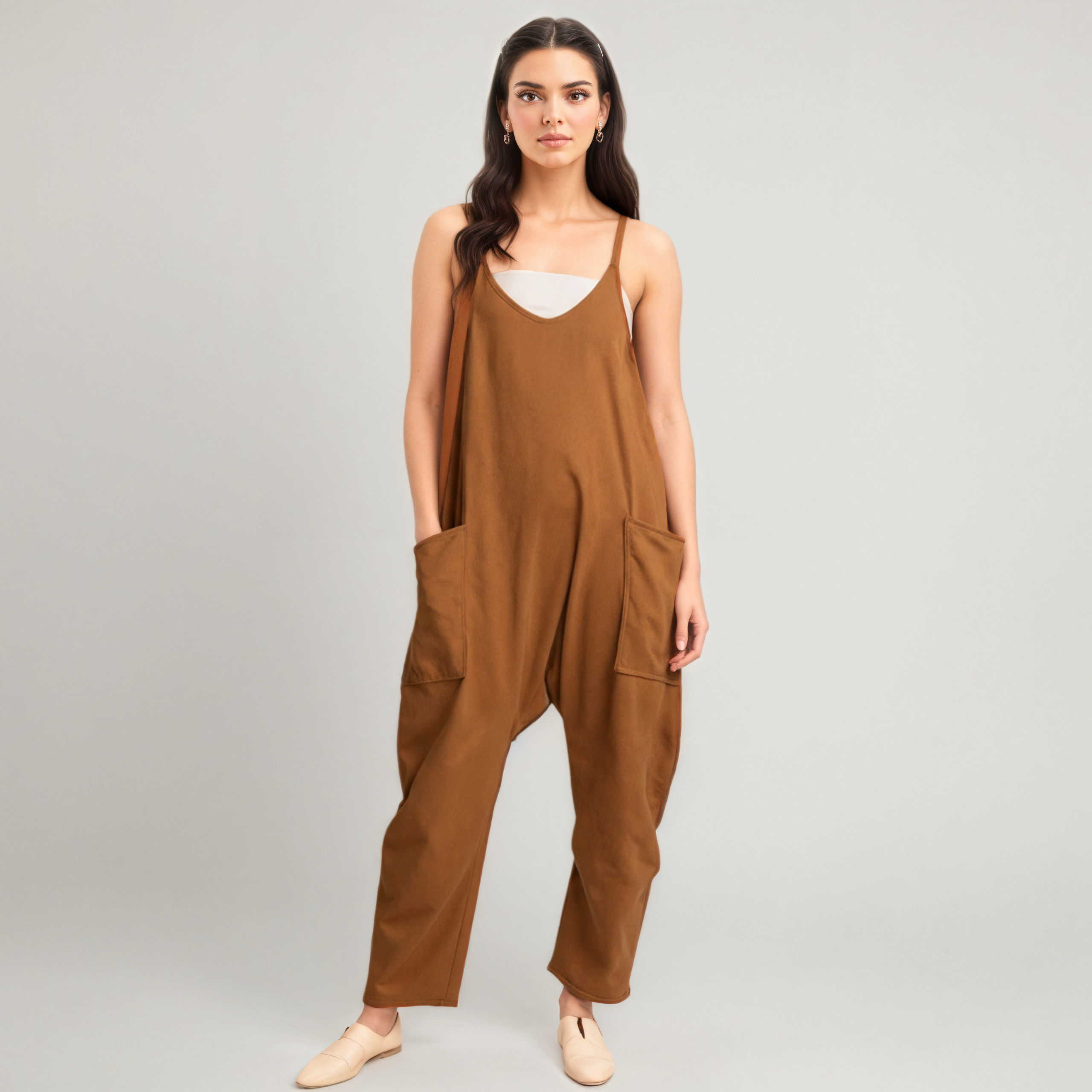 Casual Loose Fit Pocket Jumpsuit — view 5
