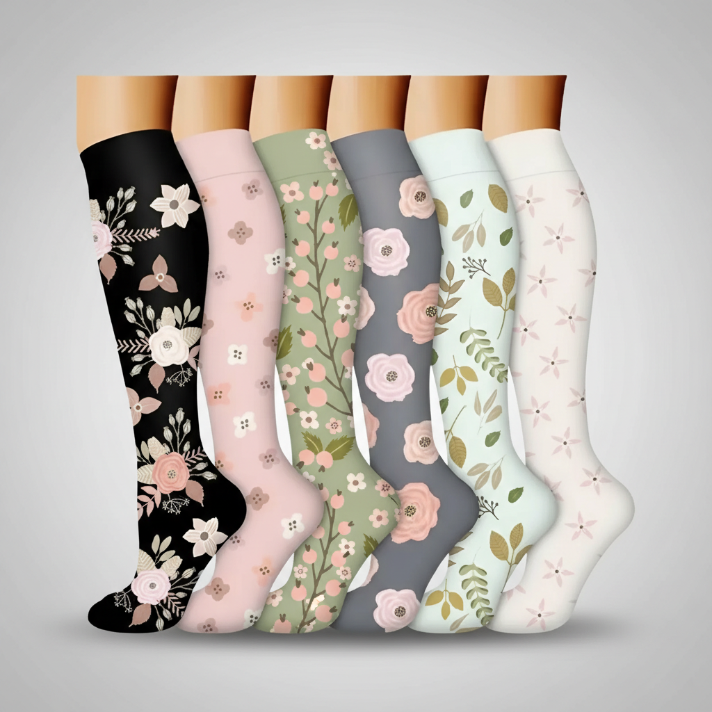 Pack Of 6 Compression Socks For Hiking — view 3