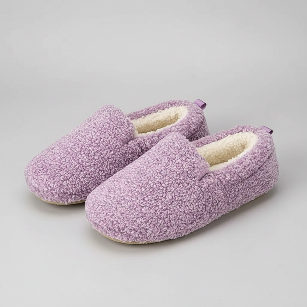 Cushioned Polar Fleece Indoor Loafer Slippers — view 11