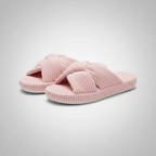 Corduroy Bow Crossband Slip On Slippers — view 6