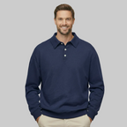 Classic Fit Cashmere Long Sleeve Polo T Shirt — view 11