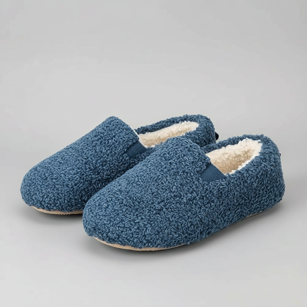 Cushioned Polar Fleece Indoor Loafer Slippers — view 4