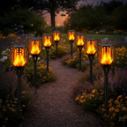 Solar Flame Torch Pathway Lights — view 8