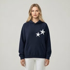 Casual Double Star Printed Hoodie — view 6
