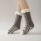 Winter Knit Sherpa Non Slip Slipper Socks — view 6