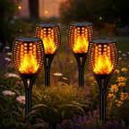 Solar Flame Torch Pathway Lights — view 10