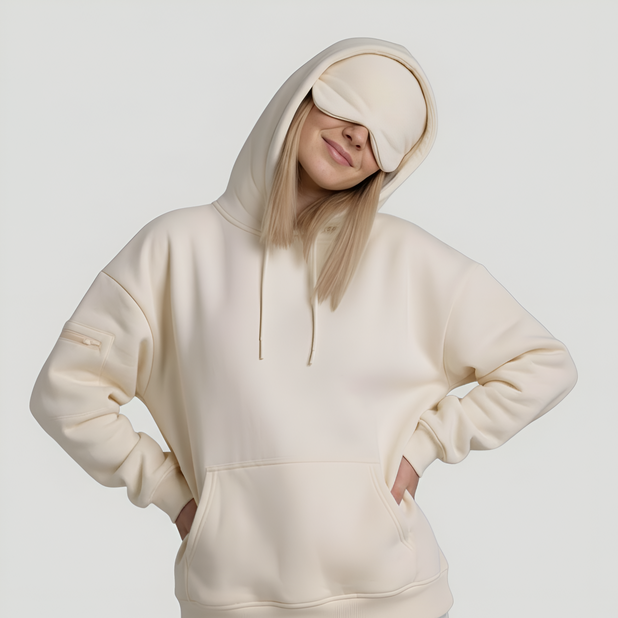 Travel Hoodie With Built In Sleeping Mask — view 9