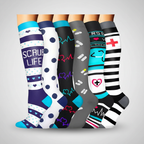 Pack Of 6 Compression Socks For Hiking — view 10
