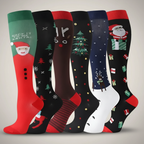 6 Pairs Of Christmas Themed Compression Circulation Socks — view 14
