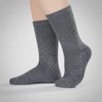 Extra Wide Stretch Non Slip Crew Socks — view 2