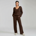 Pullover Ribbed Knit Matching Lounge Set — view 6