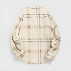 Plaid Fleece Button Down Shirt Jacket — view 7