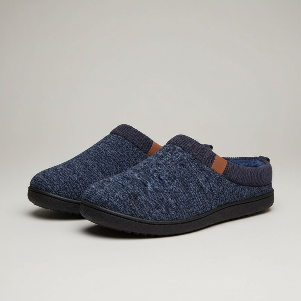 Non Slip Indoor Memory Foam Slippers For Men — view 3