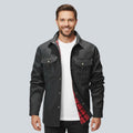 Plaid Lined Button Front Utility Jacket