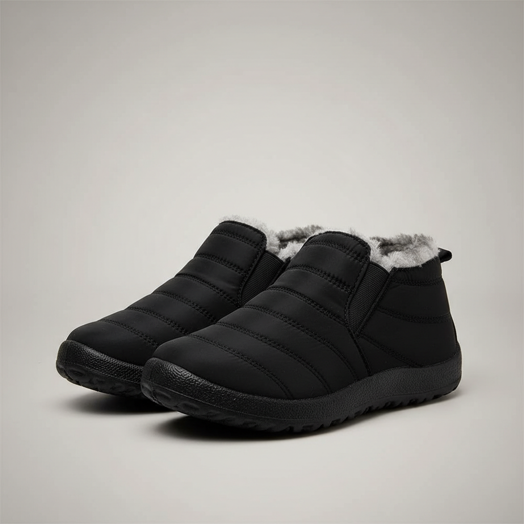 Winter Warm Fur Lined Snow Boots For Men — view 4