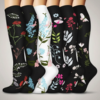 6 Pairs Of Christmas Themed Compression Circulation Socks — view 6
