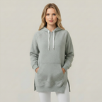 Casual Oversized Hoodie Dress With Kangaroo Pocket — view 5
