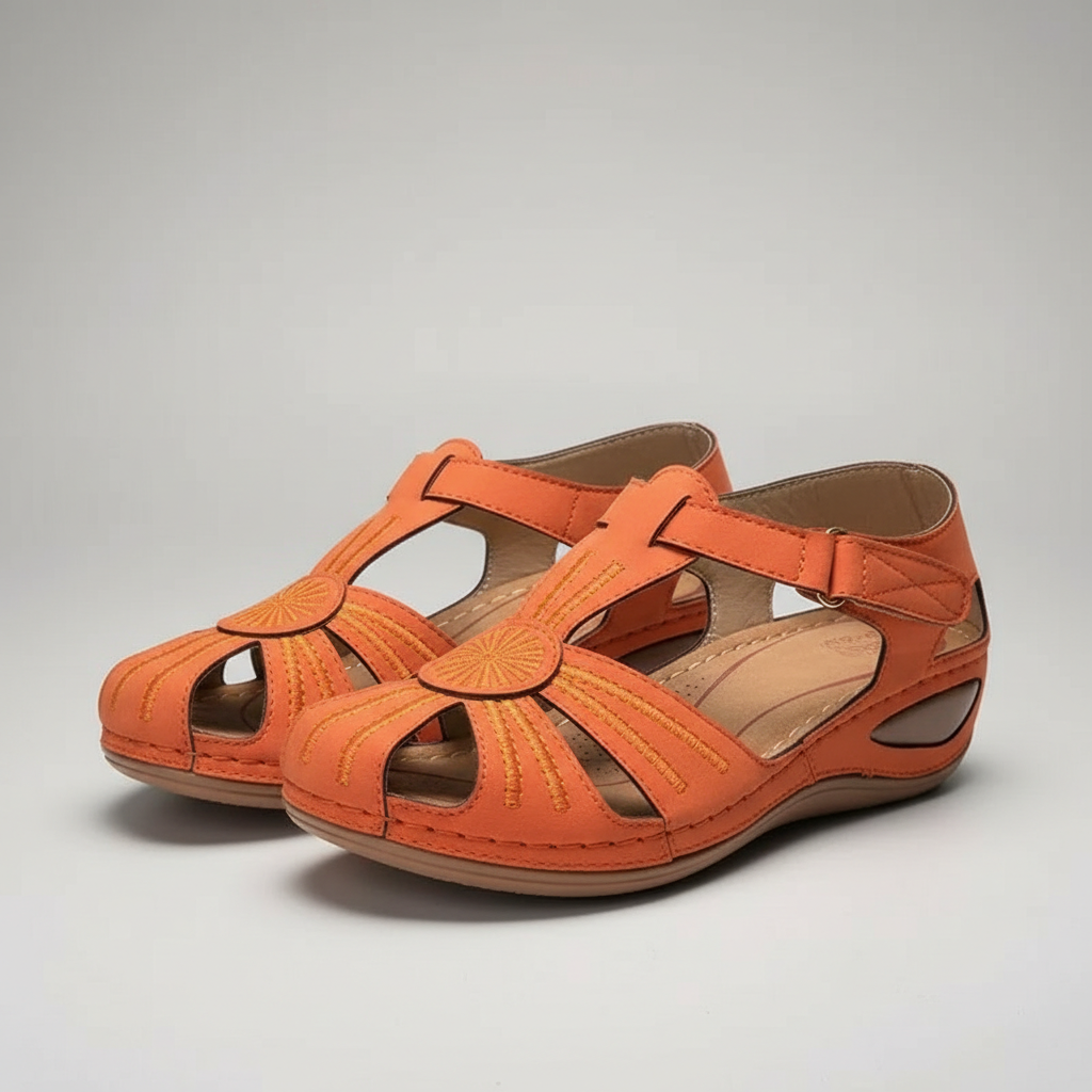 Everyday Adjustable Strap Low Wedge Sandals — view 6