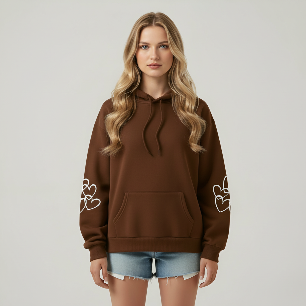 Oversized Highland Cow Printed Hoodie For Women — view 7