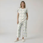 Capri Style Pajama Set With Floral Design — view 12