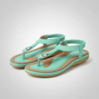 Stretch Slingback Flat Thong Sandals — view 5