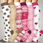6 Pairs Of Christmas Themed Compression Circulation Socks — view 5