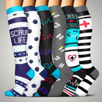 6 Pairs Of Christmas Themed Compression Circulation Socks — view 15