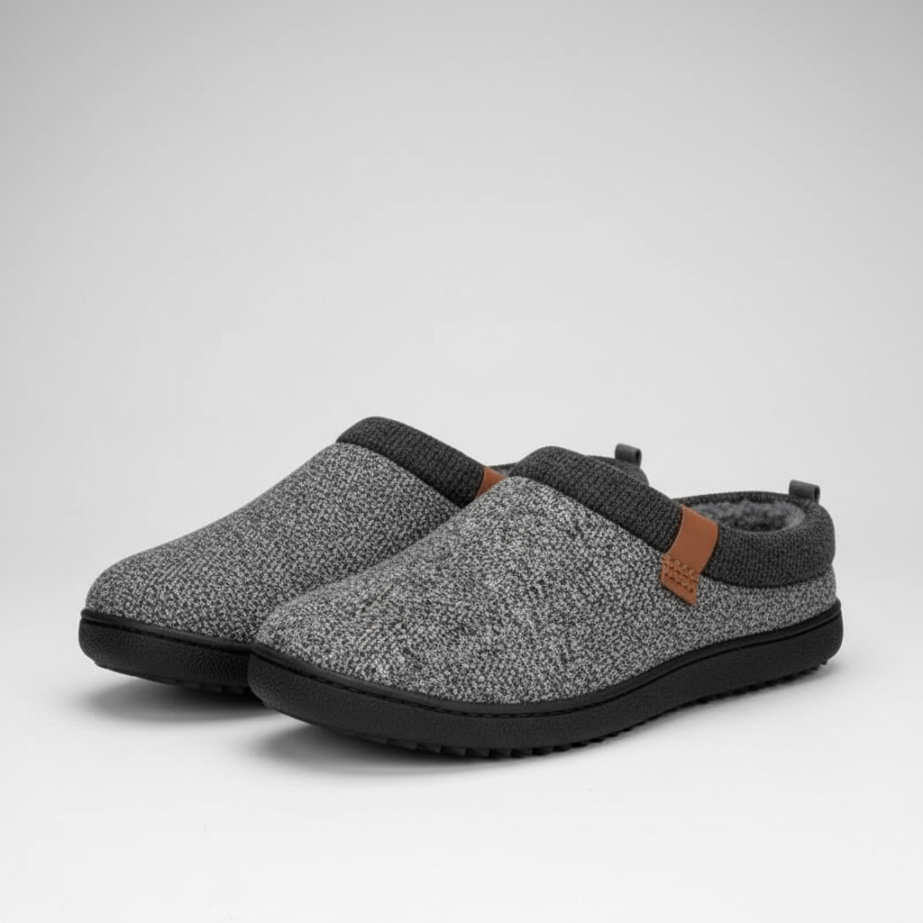 Non Slip Indoor Memory Foam Slippers For Men — view 4