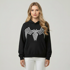 Classic Comic Spider Graphic Printed Hoodie — view 8