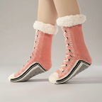 Winter Knit Sherpa Non Slip Slipper Socks — view 3
