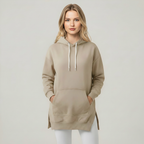 Casual Oversized Hoodie Dress With Kangaroo Pocket — view 6