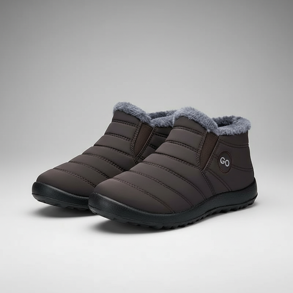 Warm Fur Lined Snow Boots For Winter Wear — view 2