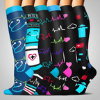6 Pairs Of Christmas Themed Compression Circulation Socks — view 17