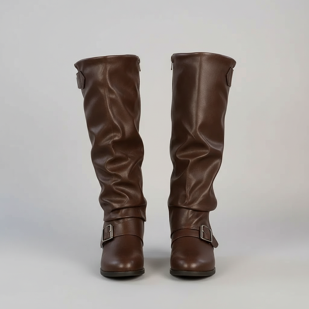 Leather Buckle Fashion Boots — view 4