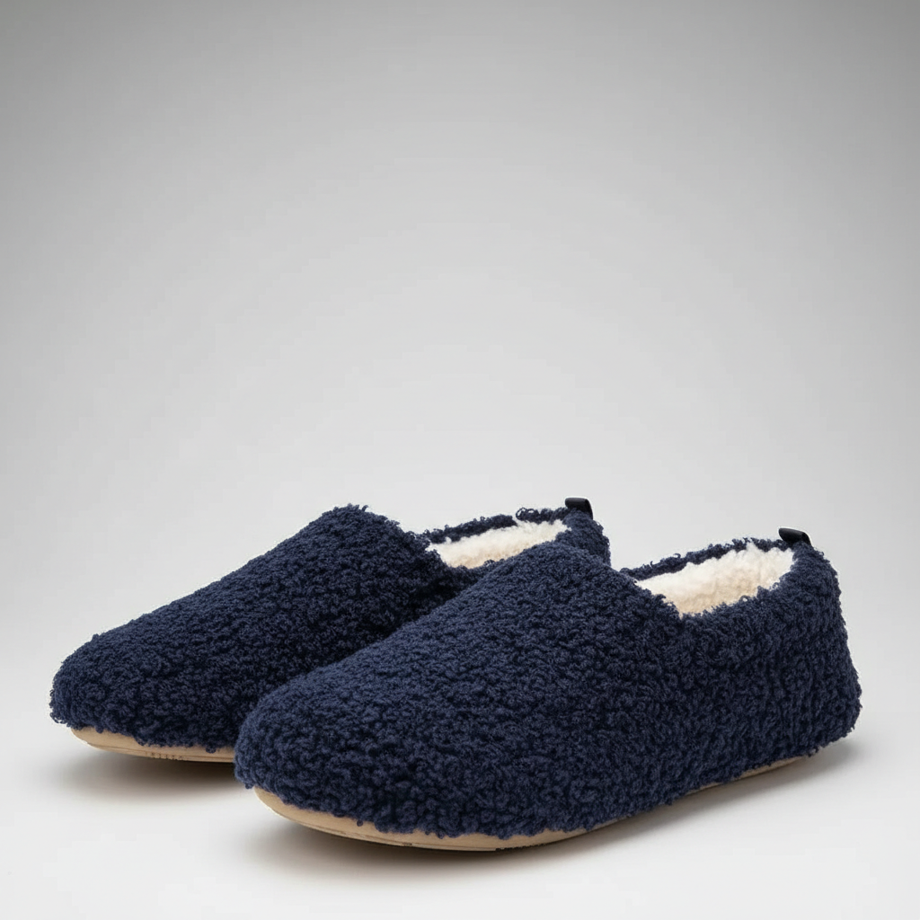 Cushioned Polar Fleece Indoor Loafer Slippers — view 8