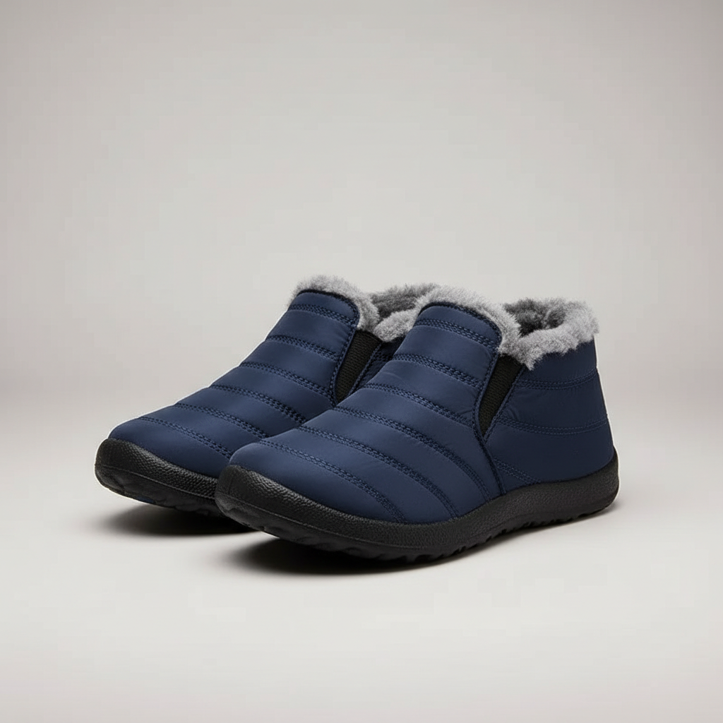 Winter Warm Fur Lined Snow Boots For Men — view 2