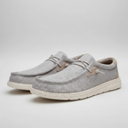 Woven Texture Casual Loafers With Lace Details For Men — view 2