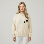 Casual Double Star Printed Hoodie — view 3