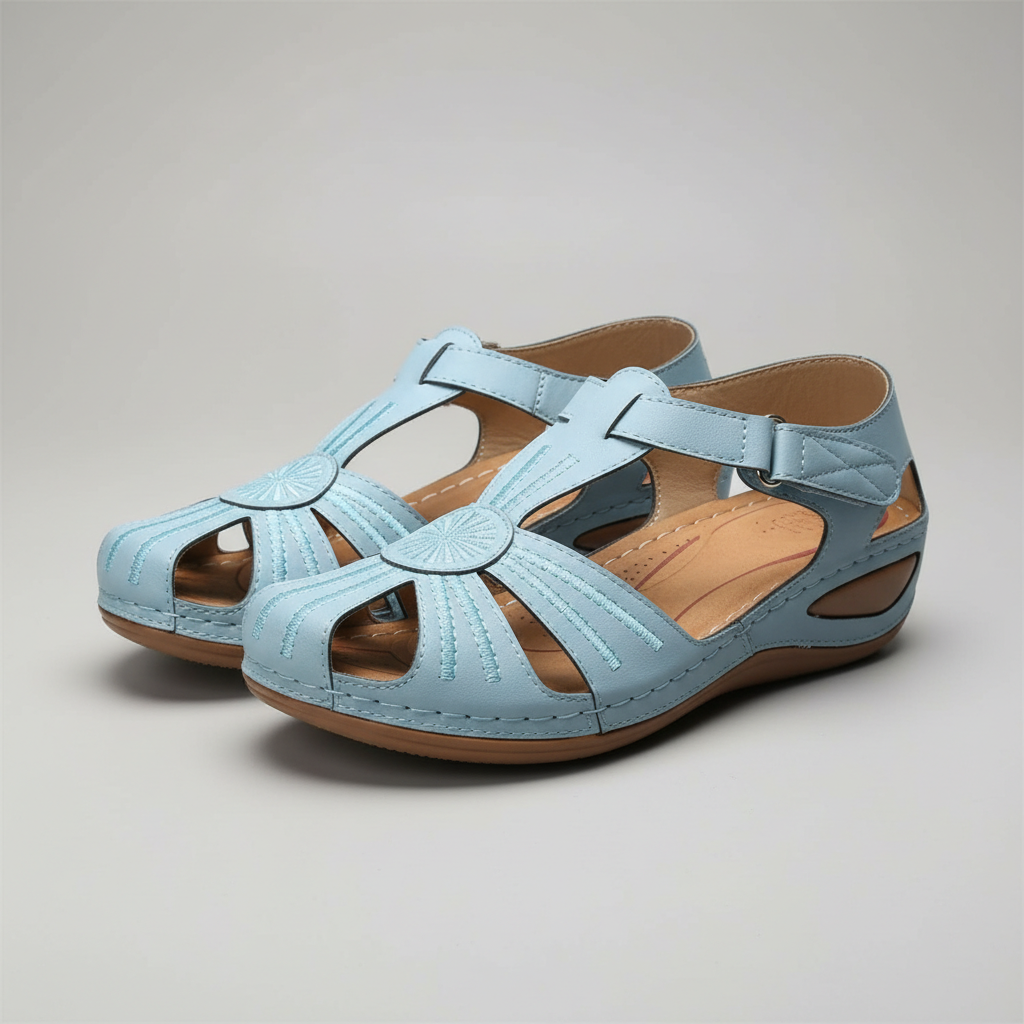 Everyday Adjustable Strap Low Wedge Sandals — view 4