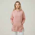 Casual Oversized Hoodie Dress With Kangaroo Pocket — view 8